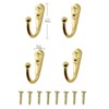 VIPERMARK 4 Pcs Wall Mounted Hooks for Bedroom,Bathroom,Kitchen,and Cabinet Hangers