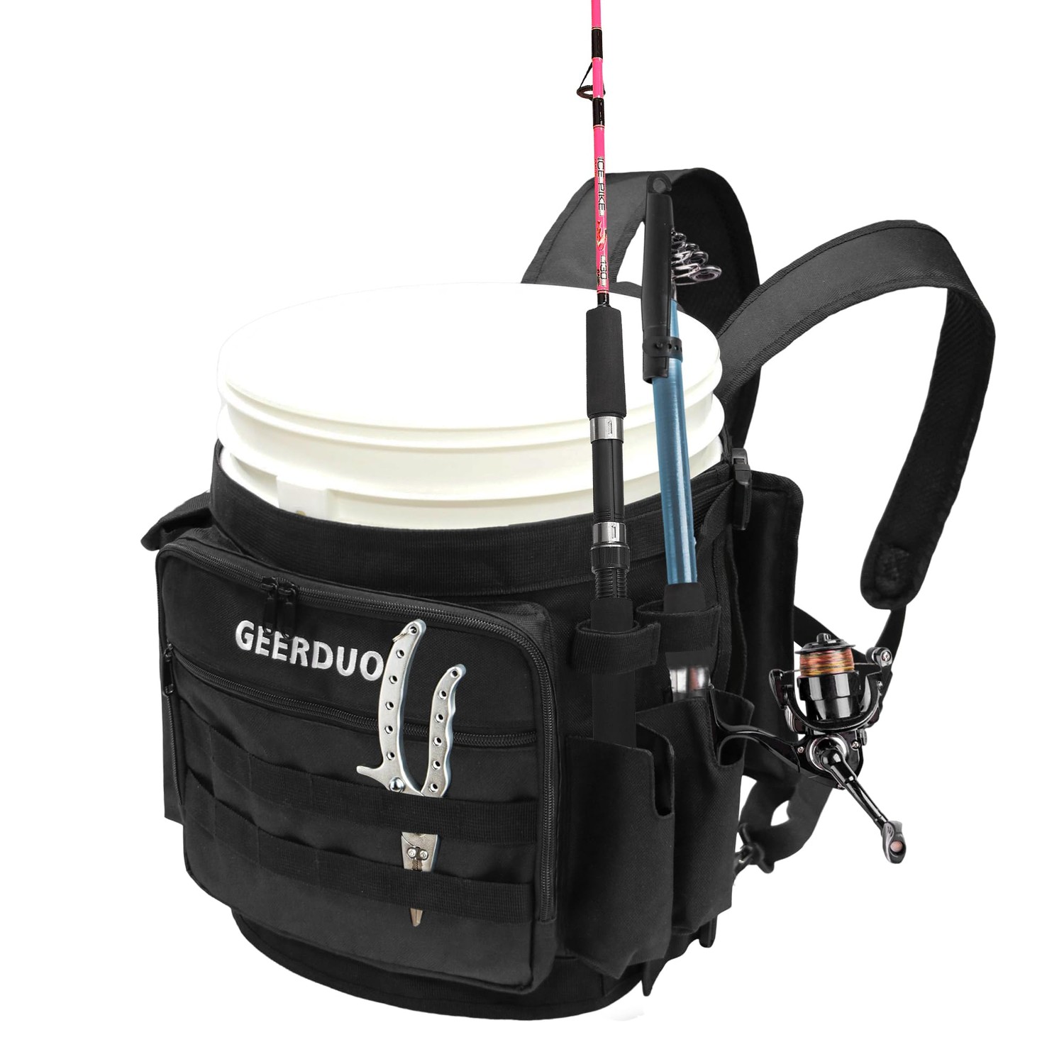 GeerDuo Fishing Bucket Backpack for 5 Gallon Bucket (Black) - ibspot.com
