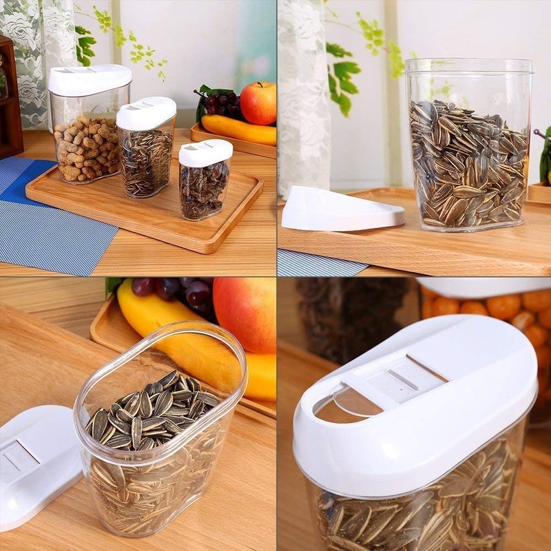 DMZK Pack of 5 Plastic Containers with Clear Food Blankets
