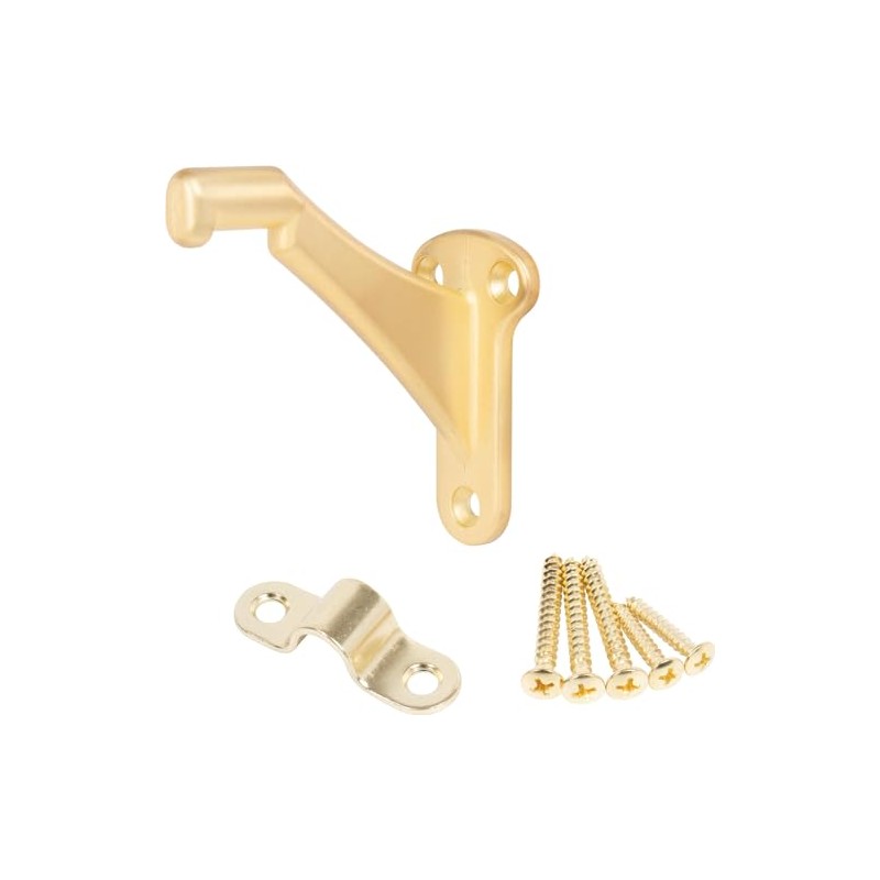Stone Harbor Hardware Heavy-Duty Handrail Bracket, Satin Brass