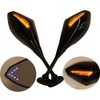 Motorcycle LED Turn Signal Rearview Mirrors Compatible with 2011 2013
