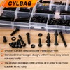CYLBAQ 360pcs M4 Nuts and Bolts Assorted Set, 6mm to