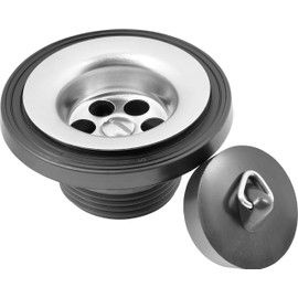 Cornat Recyclate Drain Valve for Washbasins – 1 1/4 Inch Male Thread – Made from Recycled Plastics – Made in Germany Quality / Drain Plug / Sink Plug / T317404R, Chrome