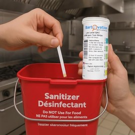 Tiras de prueba desinfectantes de amonio cuaternario (QAC, Multi Quat), 0-1500 ppm [Vial de 50 tiras]