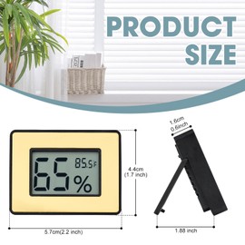 Digital Hygrometer Thermometer for Humidors & Home Use - High Accuracy Temperature Humidity Monitor for Greenhouse, Office, Home and Humidor. Fahrenheit(℉)/ Celsius(℃) Switch