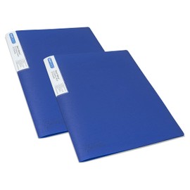 Rapesco 1673 Germ-Savvy Antibacterial, Presentation Folder 20 Pockets A4, Blue, Pack of 2