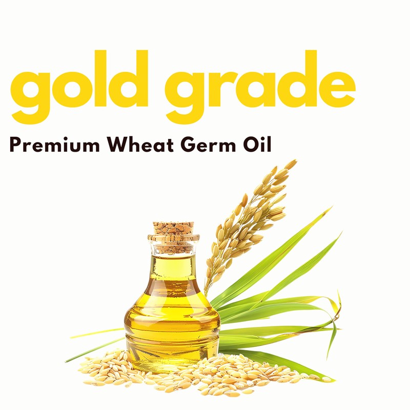 Wheat Germ Oil 60ml – 100% Pure Cold-Pressed Oil Rich