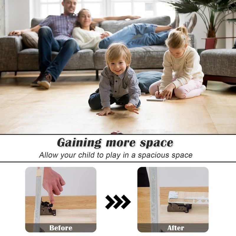 DUOCIYUAN Folding Hinge with Locking 4 Pieces Table Legs Foldable