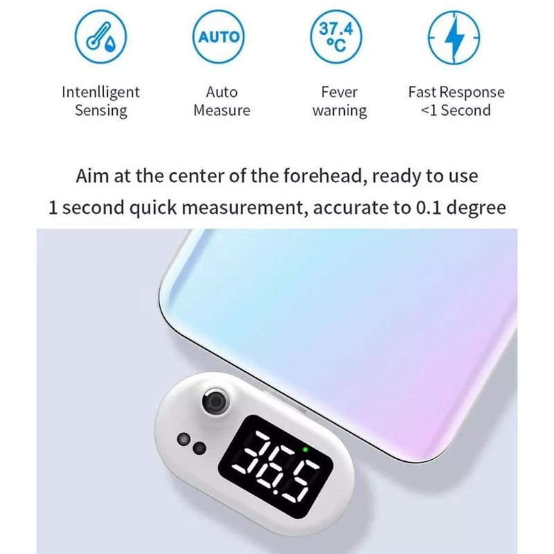 Smart Thermometer Portable Mini Cell Phone Thermometer Non Contact Infrared