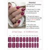 Semi Cured Gel Nail Strips, Berry Cat Eye 20pcs Adhesive