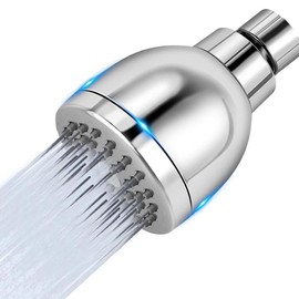 JESWO Regaderas para Baño Premium de 3 Pulgadas para Duchas de Bajo Flujo, Cabezal de Regadera Alcachofa de Ducha de Lluvia con Aumento de Presión y Ahorradora - Plata