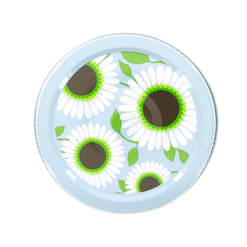 Orchard Road Decorative Canning Caps Fit Mason Jars-Wild Daisy Design,