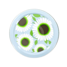 Orchard Road Decorative Canning Caps Fit Mason Jars-Wild Daisy Design, Pack of 6