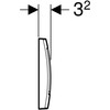 Geberit actuation plate Twinline 30 (for 2 flushes, actuation from