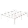 Upcanso 16 Inch White King Bed Frame Heavy Duty Metal