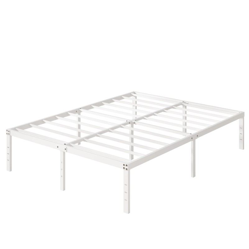 Upcanso 16 Inch White King Bed Frame Heavy Duty Metal