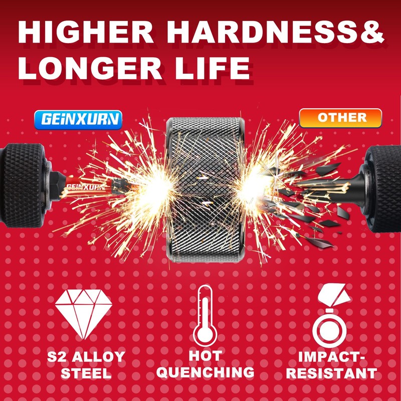 Geinxurn Impact Tough 6 in. #2 Phillips Screwdriver Bits Set,10