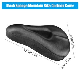 PLUSHCEWT Thickened Foam Bike Seat Cushion Gel Padded Saddle Cover Shock Absorbing Extra Soft Comfortable Bicycle Seat Cover for Men Women Suitable for Peloton Cruiser Road Bikes Indoor Outdoor Use
