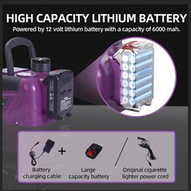 ROGTZ Cordless Electric Hydraulic Car Jack Kit with Impact Wrench, Remote Control 5 Ton 12V for SUV Sedans Tire Change with LED Light