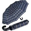 iX-brella Men's Pocket Umbrella Open-Close Automatic Round Hook Handle, Carbon