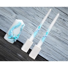 Magik Life Unity Candle Set for Wedding - Wedding Accessories for Reception and Ceremony - Decorative Pillars Teal