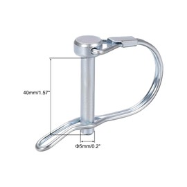 sourcing map 2Pcs 3/16" Dia Trailer Coupler Pin, 1-5/8" Long Coupler Pin Shaft Locking Pin, Round Pto Pin for Farm Trailers Wagons Lawn Hitches and Garden