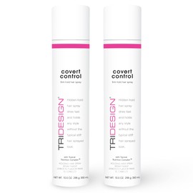 TRI Design Covert Control - Fast-Drying Hairspray for Women & Men, Aerosol Strong Hold Setting Spray, Hair Products, 2 Pack of 10.5 Oz