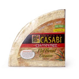 Casabi Artisan Flatbread 6-Pk (Cassava Bread) ***Bake First***, Gluten-Free, Vegan, Paleo, Casabe, 100% Yuca Root. 7.05 oz/pk (FB 6-pack)