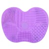 TIKA Silicone Brush Cleaner Mat-Makeup Washing Scrubber, Handheld Cleaning Board