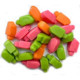 Sherbet Gummy Ice Pops Candy, Orange, Lime, Strawberry