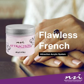 nsi Attraction Nail Powder - Peach Blush - Opaque - 40g by NSI