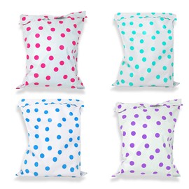 100 Pack 12x15 Poly Mailers, All Color Combo Pink, Purple, Teal, Blue Polka Dot Designer Mailers, 2.5 Mil Thick Plastic Mailing Bags, 12x15.5" (Usable) Peal and Seal, Waterproof, Lightweight Packaging
