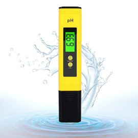PH Meter, PH Value Meter, PH Meter with LCD Display, PH Tester Portable for Water, Pool, Aquarium, Drinking Water, pH Meter, High Accuracy, 0.00-14.00 Measuring Range (Green)