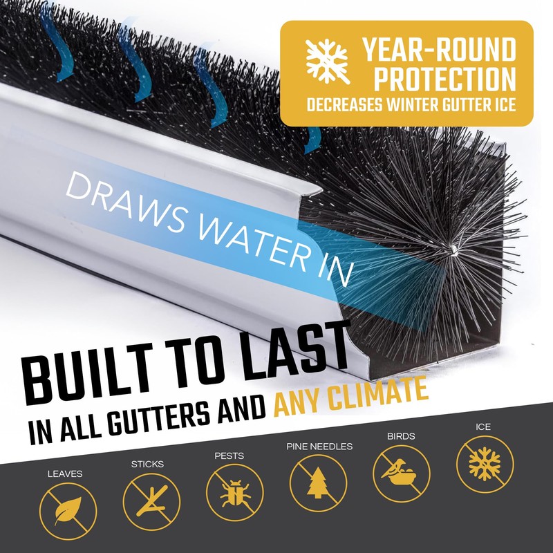 GutterBrush Gutter Guard 3-Size Sample Pack - 6 Inch Lengths
