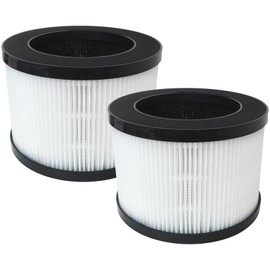 WELURE 2-Pack MK01 & MK06 True HEPA Filter Replacement for Aroeve MK01, MK06, for ToLife TZ-K1 and for Kloudi DH-JH01 Air Purifier - White