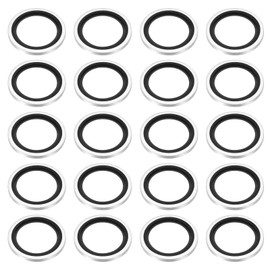 PATIKIL G3/4" Self-Centered Bonded Sealing Gasket, 20Pcs NBR Metal Bonded Sealing Washers Automotive Washers for Mechanical, Plumbing, Cylinder Repairs