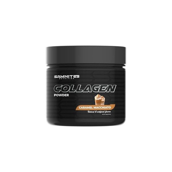 Collagen Powder, Caramel Machiato Flavor, 20g Protein, Natural Ingredients, Gluten