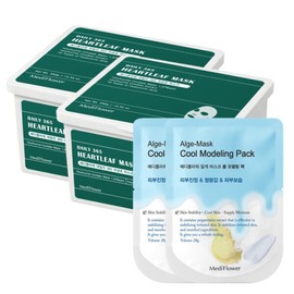 Daily 365 Houttuynia Cordata Mask (30 Sheets) x 2 + Disposable Cooling Modeling Pack (28g) x 2 / 데일리 365 어성초 마스크 30매입 2개+일회용 모델링팩 쿨28g 2개