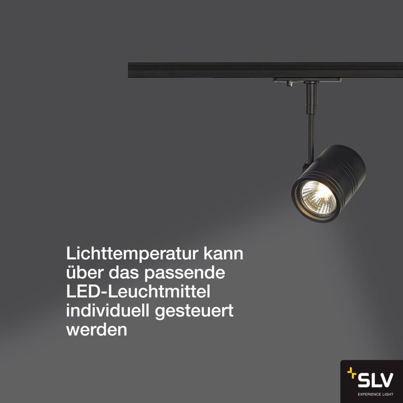 SLV 143440 BIMA I luminaire head, black, GU10, max. 50W,