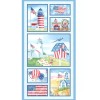 Blank Quilting - Patriotic Lighthouse Quilting Fabric Panel With American