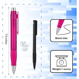 Big Fat Pens Weighted Pens - Enhanced Writing Stability for Arthritis and Elderly Easy Thick Grip 3pcs Black (Magenta Body)