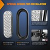 Nilight 6Inch Oval Trailer Tail Light 2PCS White 24LED Back