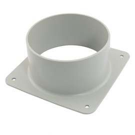 DGHAOP Dryer Vent Wall Plate Gray 4.5"/115mm ABS Plastic Air Duct Connector Flange Panel Duct Connector Flange Inlet Fitting for Ventilation Straight Pipe, Wall and Ceiling (Square to Round)