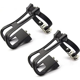 1 Pair Nylon Toe Clip Straps for MTB, Road, Mountain Bikes, Exercise Bikes and Spin Bikes