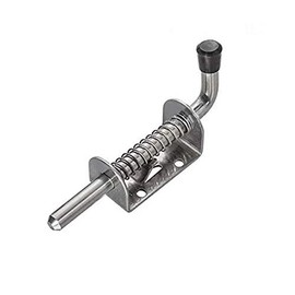 TOOLSTAR Spring Latch 12x128mm Stainless Steel Door Hinge Spring Latch Gate Security Mechanical Equipment for Gates, Stutches, Garage Doors etc (Pack of 1)