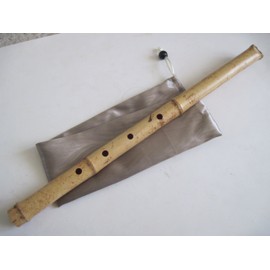1.8 Pentatonic Shakuhachi 5 Holes - Voicing has Buffalo Horn Flake inlet - Traditional Zen Instrument