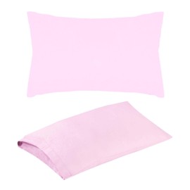 tintoke Mini Pillow, Travel Pillow, 30 x 20 x 4 cm, Small Pillow, Machine Washable, Mini Pillow for Travel, Neck Pillow Inflatable in Smaller Women's Size, Suitable for Adults, Travel (Pink)