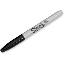 Sharpie 30001 Permanent Markers K7C53, Fine Point, Black, Box of 24