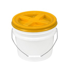 3.5 Gallon Natural Bucket with Gamma Seal Lid (Yellow)
