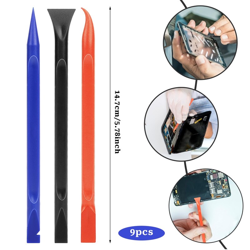 Carbon Fiber Plastic Scraper, 9 PCS Small Scraper Tool Plastic